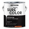Rust-Oleum Interior Paint, Flat, Water Base, Flat Black, 1 gal 380216